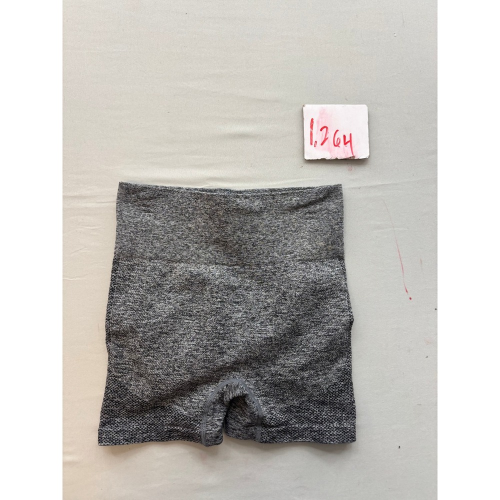 Seamless High Waisted Scrunch Butt Athletic Shorts Gray Marl Size Small